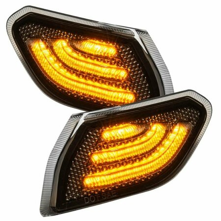 ORACLE LIGHT Fender Mount Smoked Lens LED Amber Bulb Set Of 2 5853-504